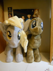 Size: 1024x1365 | Tagged: safe, artist:sptyxtyx, derpy hooves, doctor whooves, pony, doctorderpy, female, irl, male, photo, plushie, shipping, straight