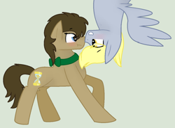 Size: 1024x752 | Tagged: safe, artist:florfru, derpy hooves, doctor whooves, dopey hooves, the doctoress, pony, doctorderpy, dopeytoress, female, male, rule 63, shipping, straight