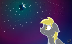 Size: 1043x643 | Tagged: safe, alternate version, artist:moonlightfan, derpy hooves, doctor whooves, pony, doctor who, doctorderpy, female, male, shipping, solo, straight, tardis