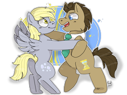 Size: 2732x2048 | Tagged: safe, artist:peanutcat62, derpy hooves, doctor whooves, dancing, doctorderpy, female, male, shipping, straight