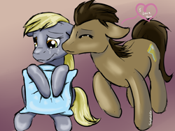 Size: 1400x1050 | Tagged: safe, artist:twilightwolf91, derpy hooves, doctor whooves, comforting, crying, doctorderpy, faic, female, male, shipping, straight