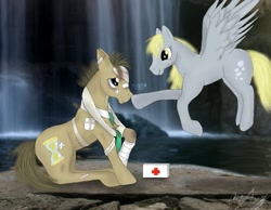 Size: 1031x800 | Tagged: safe, artist:startoucher, derpy hooves, doctor whooves, doctorderpy, female, male, shipping, straight