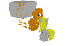 Size: 5000x3000 | Tagged: safe, artist:pzkratzer, derpy hooves, ditzy doo, doctor whooves, chocolate, chocolate bath, doctorderpy, female, food, male, messy, shipping, straight, wet and messy