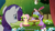 Size: 854x470 | Tagged: safe, derpibooru import, screencap, fluttershy, rarity, twilight sparkle, pegasus, pony, unicorn, stare master, ei, hub logo, youtube caption