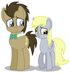 Size: 880x918 | Tagged: safe, artist:mlp-lolada, artist:parclytaxel, derpy hooves, doctor whooves, earth pony, pegasus, pony, base used, doctorderpy, female, male, mare, shipping, stallion, straight