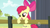 Size: 855x474 | Tagged: safe, screencap, apple bloom, earth pony, apple bloom's bow, female, filly, hair bow, red mane, yellow coat, youtube caption