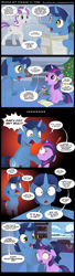 Size: 1000x3700 | Tagged: safe, artist:coltsteelstallion, night light, smarty pants, twilight sparkle, twilight velvet, pony, unicorn, bad parenting, christmas, christmas tree, comic, dialogue, father and child, father and daughter, female, filly, filly twilight sparkle, freaking out, male, mare, minecraft, news, open mouth, papyrus (undertale), parent and child, shocked, shrunken pupils, stallion, subtle as a train wreck, this will end in tears, this will end in therapy, thousand yard stare, tower of pimps, traumatized, tree, undertale, we are going to hell, younger