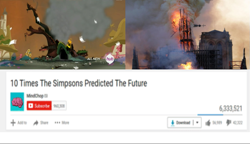 Size: 829x479 | Tagged: safe, edit, edited screencap, editor:countcoltnackh, screencap, pony, twilight's kingdom, dank memes, exploitable meme, hub logo, meme, notre dame, op is a cuck, shitposting, the simpsons, too soon, we are going to hell, youtube