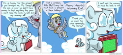 Size: 850x381 | Tagged: safe, artist:fadri, derpy hooves, oc, oc:snowdrop, pegasus, pony, comic:and that's how equestria was made, and that's how equestria was made, blind joke, comic, crying, female, magic eye, mare, that's just cruel, this will end in tears, we are going to hell