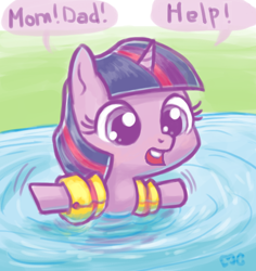 Size: 622x659 | Tagged: safe, artist:mcponyponypony, edit, twilight sparkle, crossing the line twice, filly, filly twilight sparkle, help, implied drowning, parody, solo, the tables have turned, this will end in tears, we are going to hell