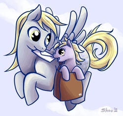 Size: 572x537 | Tagged: safe, derpy hooves, dinky hooves, pegasus, pony, equestria's best mother, female, mare