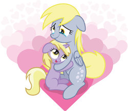 Size: 6896x6000 | Tagged: safe, artist:agamnentzar, derpy hooves, dinky hooves, pegasus, pony, absurd resolution, crying, equestria's best daughter, equestria's best mother, female, hug, like mother like daughter, mare, mother and child, mother and daughter, parent and child