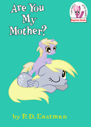 Size: 1537x2156 | Tagged: safe, artist:pipersack, cheerilee, derpy hooves, dinky hooves, book cover, crossover, dr. seuss, equestria's best mother, text