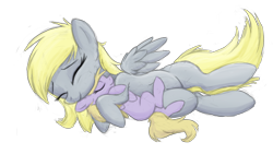 Size: 2500x1406 | Tagged: safe, artist:illuminatiums, derpy hooves, dinky hooves, pegasus, pony, cuddling, equestria's best mother, female, hug, mare, rough draft, wip