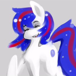 Size: 3000x3000 | Tagged: safe, anonymous artist, artist:anonymous, oc, oc:nasapone, earth pony, pony, /mlp/, 4chan, cute, drawthread, laughing, simple background, solo