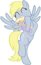 Size: 4360x6920 | Tagged: safe, artist:beavernator, derpy hooves, dinky hooves, pony, absurd resolution, baby, baby pony, cute, equestria's best mother, flying, simple background, transparent background, vector