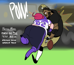 Size: 969x853 | Tagged: safe, artist:ross irving, pinkie pie, american football, fat, football, humanized