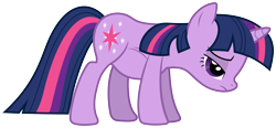 Size: 4995x2323 | Tagged: safe, artist:zutheskunk traces, twilight sparkle, unicorn twilight, pony, unicorn, friendship is magic, fat, female, food baby, mare, simple background, solo, stuffed, transparent background, twilard sparkle, vector, vector trace