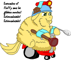 Size: 2633x2212 | Tagged: safe, artist:fluffsplosion, fluffy pony, dalek, fat, high res