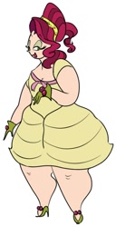 Size: 410x800 | Tagged: safe, artist:ross irving, cherry jubilee, chubby, colored, fat, humanized, impossibly large butt