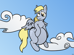 Size: 5415x4061 | Tagged: safe, artist:jesseorange, artist:okiedokielowkey, derpy hooves, pegasus, pony, absurd resolution, aderpose, big belly, fat, female, mare