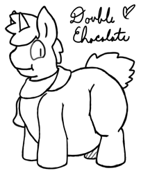 Size: 757x930 | Tagged: safe, artist:queefrau, oc, oc only, pony, unicorn, fat