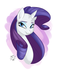 Size: 1280x1536 | Tagged: safe, artist:ponut_joe, rarity, pony, unicorn, female, looking at you, mare, portrait, smiling, solo