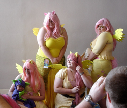 Size: 635x544 | Tagged: safe, fluttershy, spike, human, baby, chubby, cosplay, crying, fat, fattershy, irl, irl human, photo