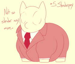 Size: 698x595 | Tagged: safe, slendermane, oc, oc:strawberry shortcake, ask strawberry shortcake, chubby, fat, slenderman, slenderpony