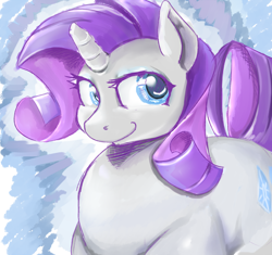 Size: 1200x1130 | Tagged: safe, artist:sirmasterdufel, rarity, pony, unicorn, fat, smiling, solo