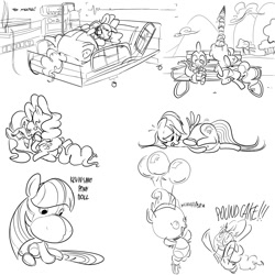 Size: 2000x2000 | Tagged: safe, artist:ross irving, pinkie pie, pound cake, rainbow dash, rarity, spike, dragon, earth pony, pegasus, pony, unicorn, cpap, fat, ice cream, kevinsano, life support, pregnant