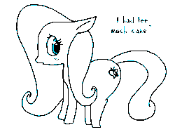 Size: 800x600 | Tagged: safe, artist:the weaver, fluttershy, pegasus, pony, chubby, fat, impossibly large butt, simple background, solo, white background