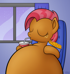 Size: 1800x1900 | Tagged: safe, artist:jesseorange, babs seed, earth pony, pony, blob seed, fat, female, filly