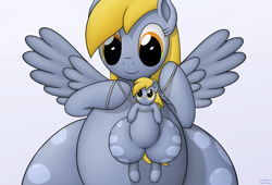 Size: 2800x1900 | Tagged: safe, artist:jesseorange, derpy hooves, pegasus, pony, fat, female, impossibly large butt, impossibly large hips, impossibly wide hips, mare, what is going on with these hips, wide hips