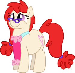 Size: 932x901 | Tagged: safe, artist:starryoak, twist, earth pony, pony, chubby, fat, glasses, older, simple background, solo, transparent background