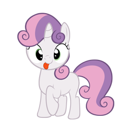 Size: 2200x2200 | Tagged: safe, artist:datnaro, sweetie belle, pony, unicorn, female, filly, high res, simple background, solo, solo female, tongue out, transparent background, vector