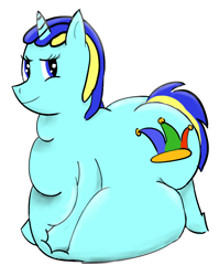 Size: 712x896 | Tagged: safe, artist:chloride cull, oc, oc only, oc:jester bells, fat, solo