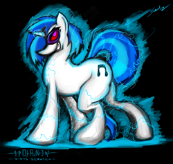 Size: 3850x3664 | Tagged: safe, artist:saliantsunbreeze, dj pon-3, vinyl scratch, pony, unicorn, abstract background, female, high res, mare, solo