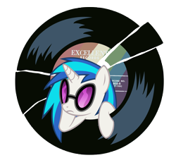 Size: 4000x3750 | Tagged: safe, artist:ns4j19y, dj pon-3, vinyl scratch, pony, unicorn, female, frown, mare, record, solo