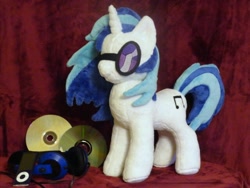 Size: 640x480 | Tagged: safe, artist:whitedove-creations, dj pon-3, vinyl scratch, irl, photo, plushie, sunglasses