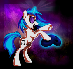 Size: 1600x1508 | Tagged: safe, artist:gonedreamer, dj pon-3, vinyl scratch, pony, unicorn, magic, solo