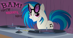 Size: 1287x668 | Tagged: safe, artist:nabbiekitty, dj pon-3, vinyl scratch, pony, unicorn, female, horn, mare, solo