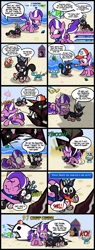 Size: 2000x5250 | Tagged: safe, artist:magerblutooth, diamond tiara, discord, oc, oc:dazzle, cat, crab, fish, pony, comic:diamond and dazzle, beach, bloated, booties, chubby, comic, fat, fishing, fishing rod, freddi fish, gyorg, kid icarus, luther, ocean, palm tree, pianta, sand, seashell, sega, skeleton, super mario bros., super mario sunshine, super monkey ball, the legend of zelda, the legend of zelda: majora's mask, tree, umbrella, video game, weight gain