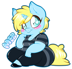 Size: 1433x1383 | Tagged: safe, artist:meb90, oc, oc only, oc:meb90, anthro, chubby, clothes, fat, ponified, solo