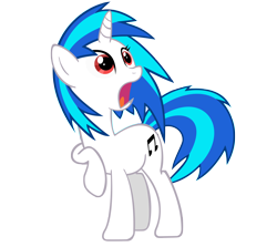 Size: 5000x4463 | Tagged: safe, artist:ninjamissendk, dj pon-3, vinyl scratch, pony, unicorn, absurd resolution, cutie mark, female, hooves, horn, mare, open mouth, simple background, solo, transparent background, vector