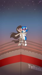 Size: 638x1125 | Tagged: safe, artist:bunnimation, dj pon-3, octavia melody, vinyl scratch, earth pony, pony, unicorn, titanic