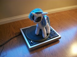 Size: 3664x2748 | Tagged: artist needed, safe, dj pon-3, vinyl scratch, high res, irl, photo, plushie, record player, solo, turntable