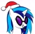 Size: 1856x1792 | Tagged: safe, artist:zomgitsalaura, dj pon-3, vinyl scratch, pony, unicorn, christmas, holly, holly mistaken for mistletoe, simple background, solo, white background