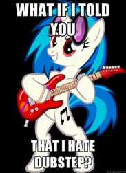 Size: 400x547 | Tagged: safe, dj pon-3, vinyl scratch, pony, unicorn, image macro, meme, text, trollbait