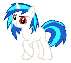 Size: 450x400 | Tagged: safe, artist:g-vitani, dj pon-3, vinyl scratch, pony, unicorn, female, glasses, mare, solo, two toned mane, white coat